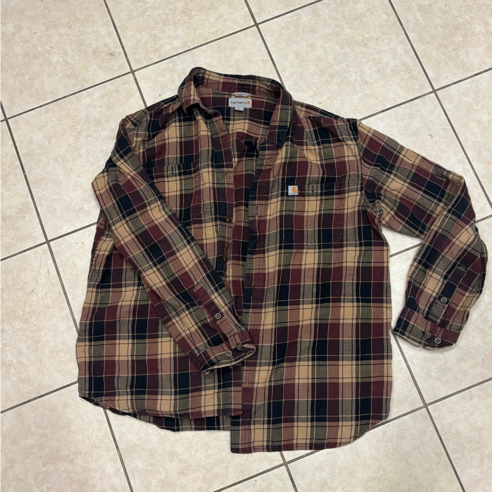 Carhartt Loose-Fit Heavyweight Long-Sleeve Flannel Shirt for Men